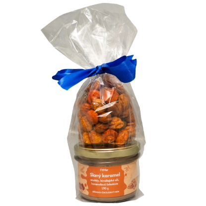 Obrázek Arašídový slaný karamel 190g + Arašídy v ďábelkém koření 100g