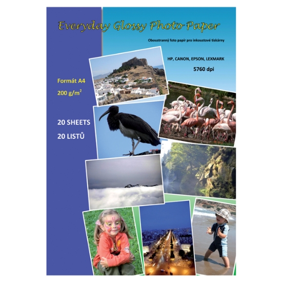 Obrázek Fotopapír speciální Every day Glossy A4 200 g / 20 archů