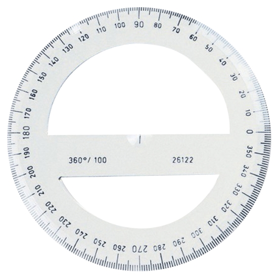 Obrázek Úhloměr 360/100 transparent