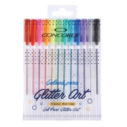 Obrázek Gelová pera Fashion gel Glitter Art - sada 12 ks