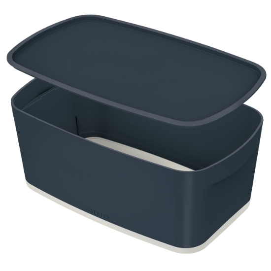 Obrázek Box úložný s víkem Leitz MyBox Cosy, velikost S - sametová šedá