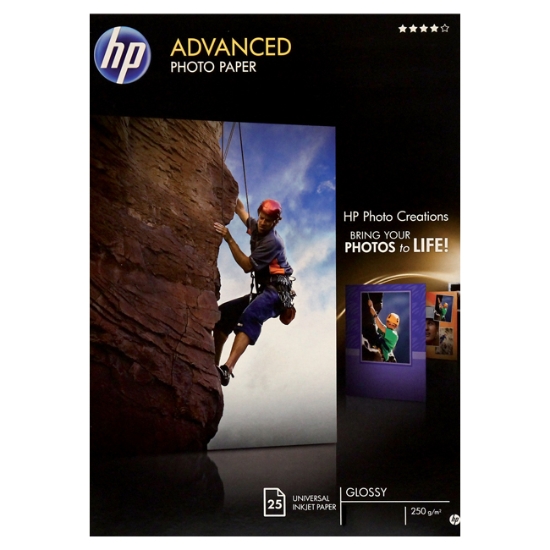 Obrázek Fotopapír HP Advanced Glossy, 250g/m2, 10 x 15 cm / 25 archů