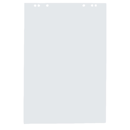 Obrázek Blok pro flipchart 68 x 98 cm, 25 listů, 10 otvorů - čistý