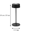 Obrázek Aku lampa stolní Fancy Home - černá