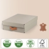 Obrázek Box úložný Leitz Puro, karton, velikost M nízký, béžový / 2 ks